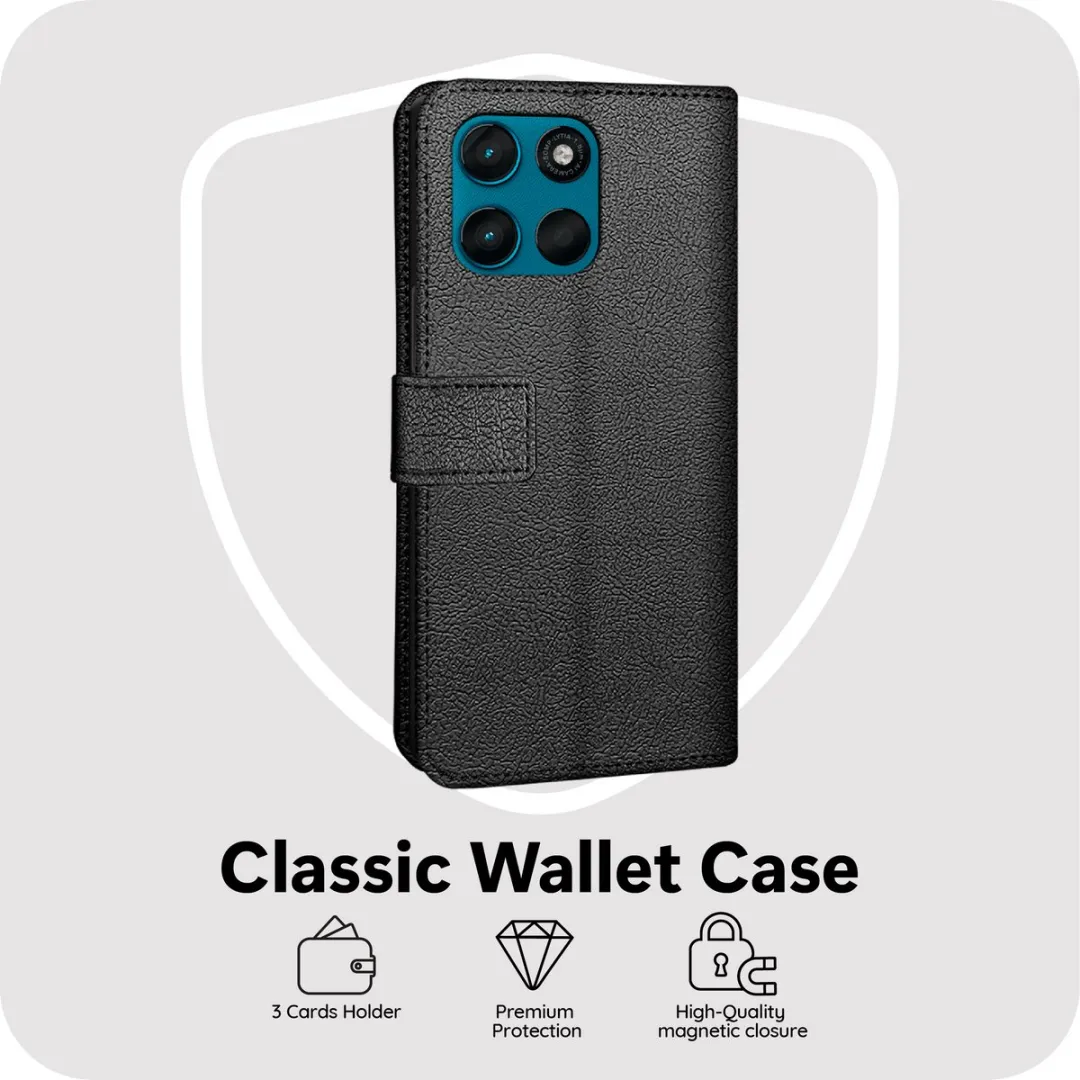 Just in Case Bookcase Classic Moto G57/G67 Power Hoesje - 2 Pasjes - Zwart