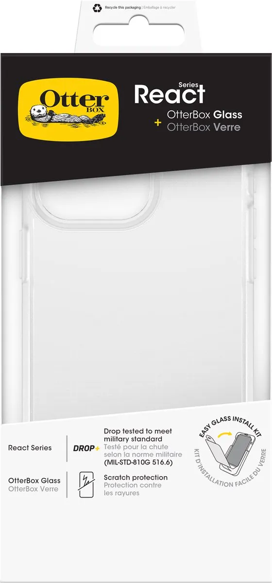OtterBox React 78-81237 iPhone 15 Pro Max Hoesje - Transparant