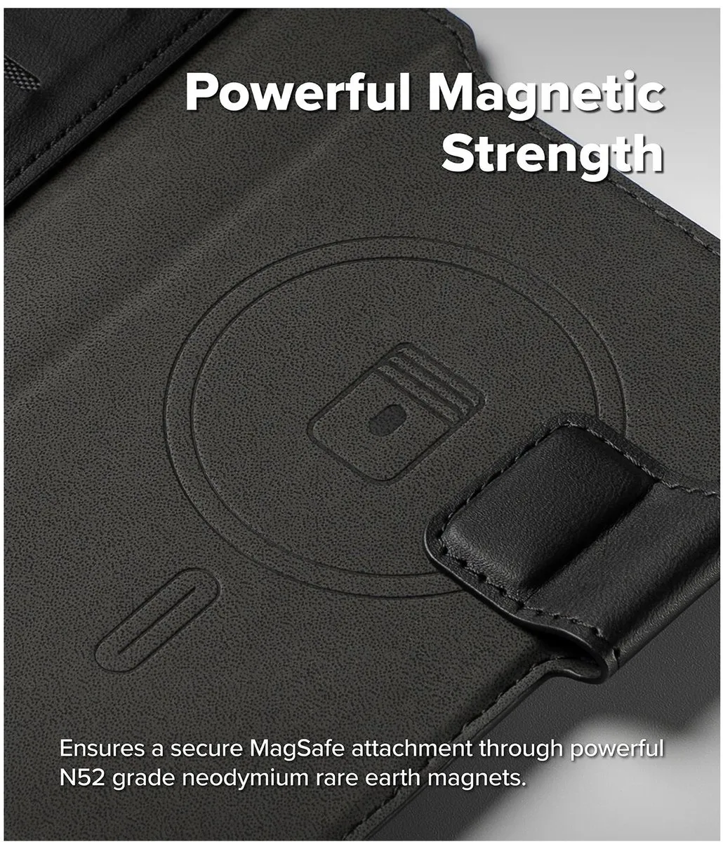 Ringke Folio Grip Wallet iPhone Air - Magneethouder - 3 Pasjes - Zwart