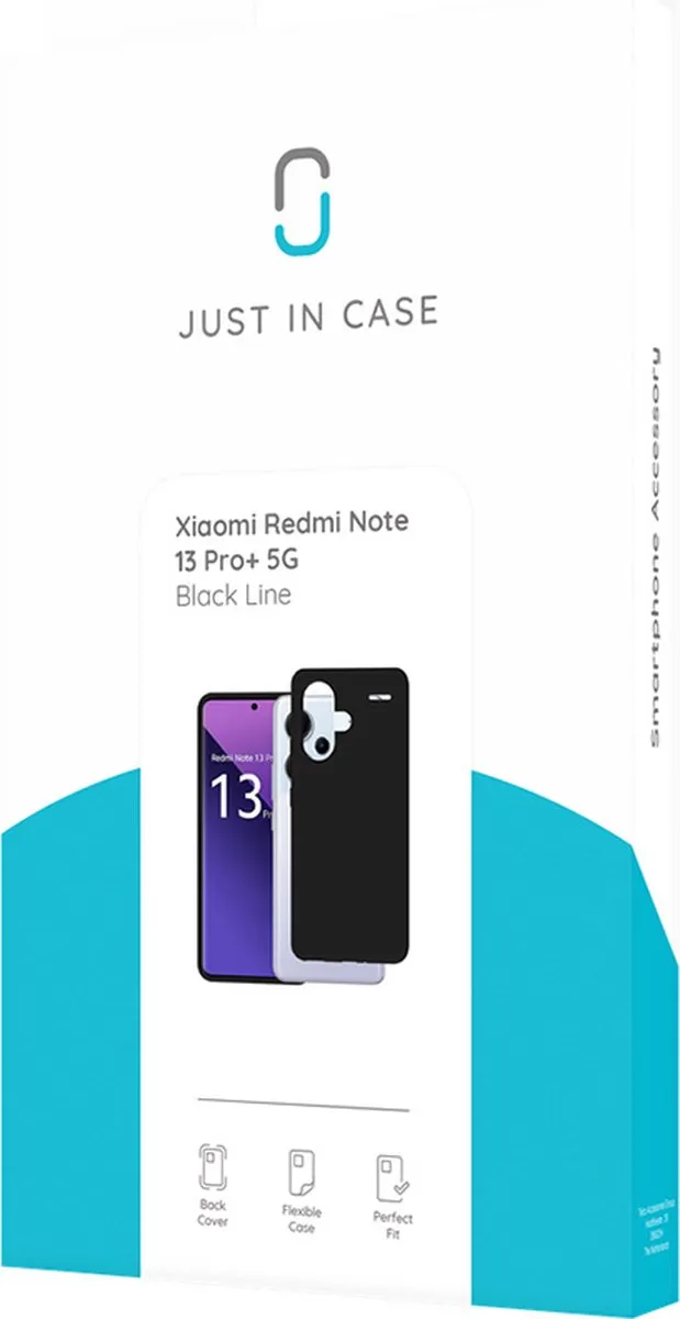 Just in Case Hoesje Xiaomi Redmi Note 13 Pro+ 8467416 - Zwart