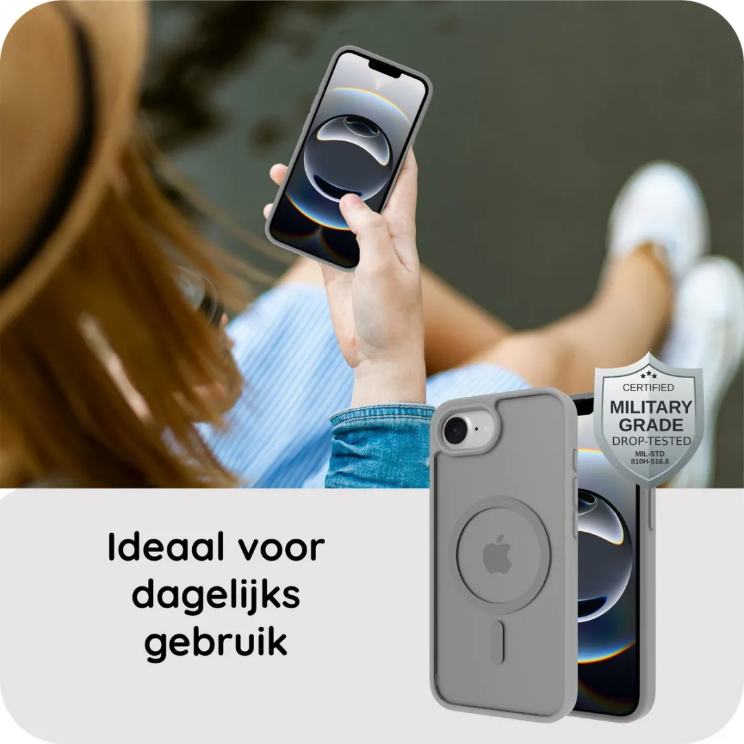 Just in Case iPhone 17e/16e MagSafe Hoesje - Grijs