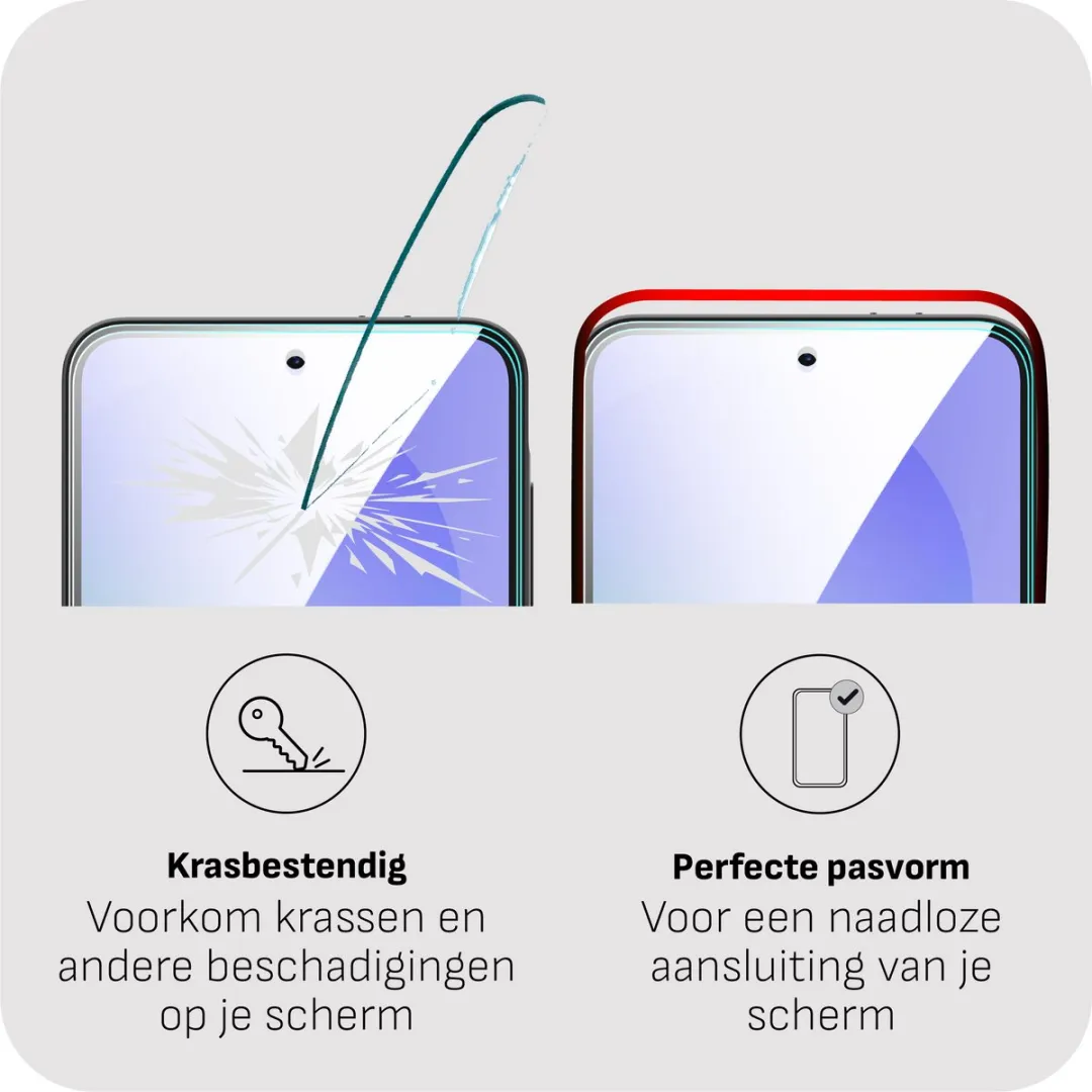 Just in Case Screenprotector Samsung Galaxy A36/A56 - Gehard Glas - afbeelding 6 van 6