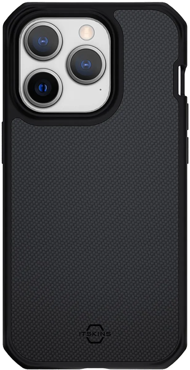 Itskins Ballistisch Nylon iPhone 14 Pro Hoesje - Zwart ITBALNYLIP14PBK
