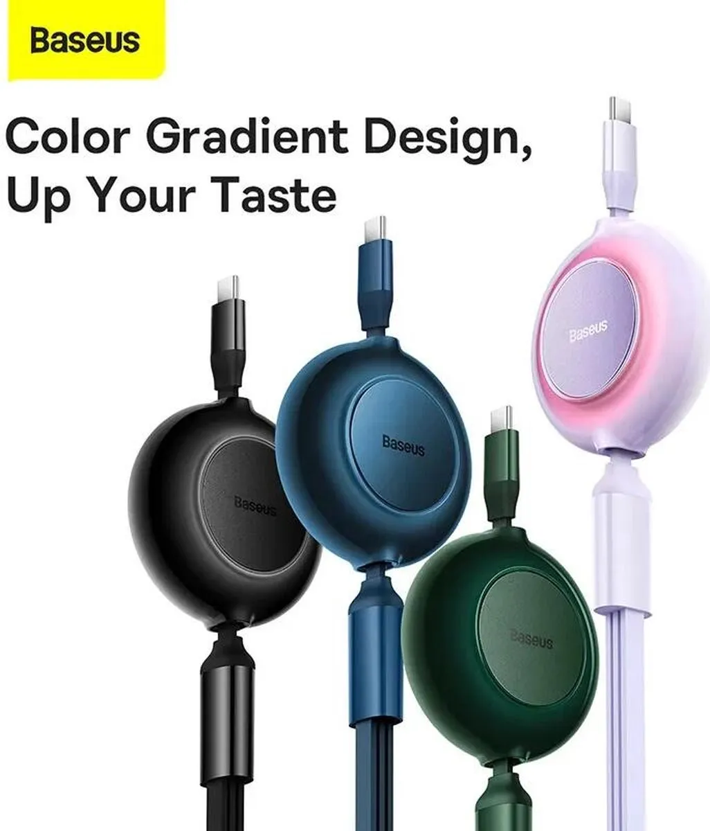 Baseus 3-in-1 Kabel CA31 USB-C/Micro-USB/Lightning 1.1m - Blauw