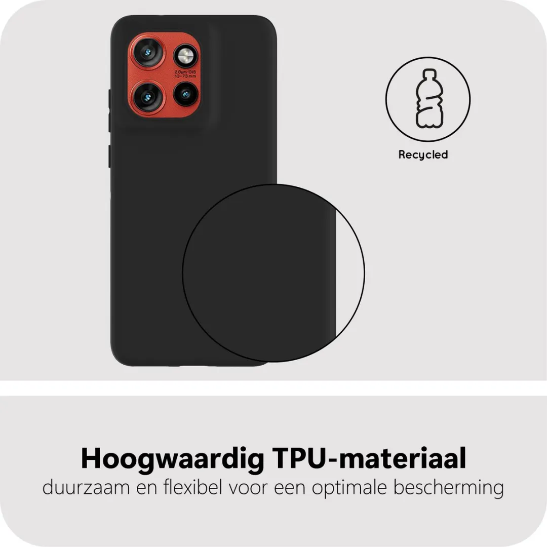 Just in Case Motorola Edge 60 Neo Hoesje met Koord - MMT2825KL1L - Zwart