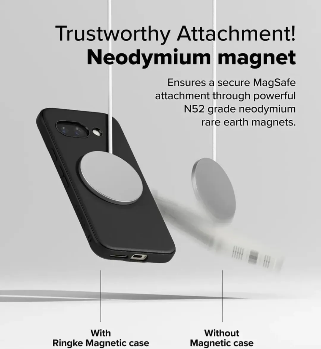 Ringke Onyx Magnetic Hoesje Google Pixel 9a - MagSafe/Qi2 - Zwart
