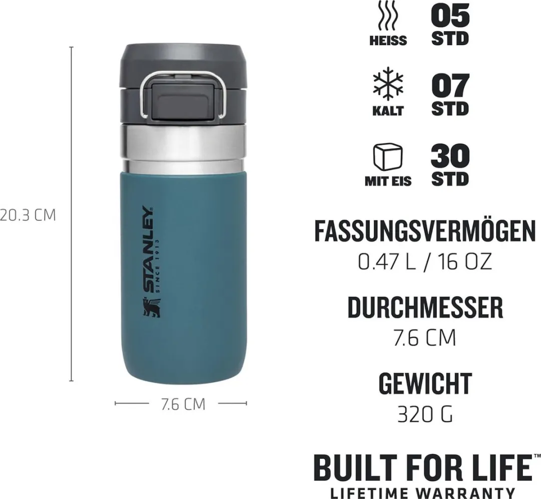 Stanley Quick Flip Waterfles 0.47L - Lagoon