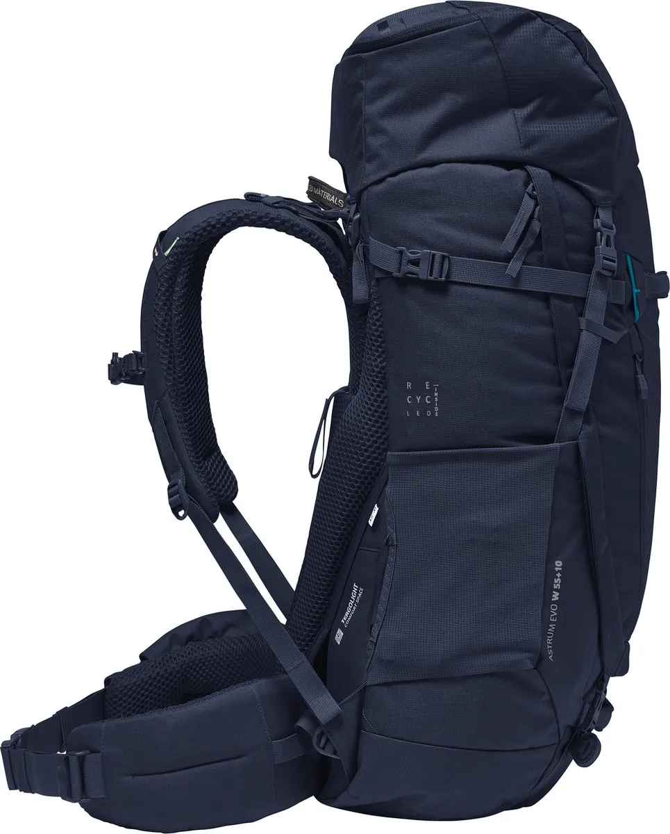 Vaude Women's Astrum EVO 55+10 Trekkingrugzak - Donkerblauw