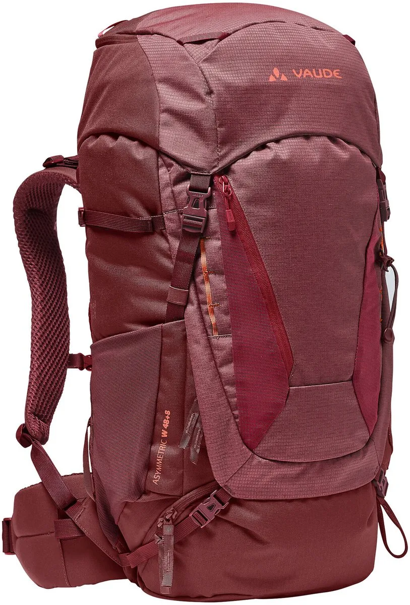 Vaude Women's Asymmetric 48+8 Rugzak 56L - Dark Cherry