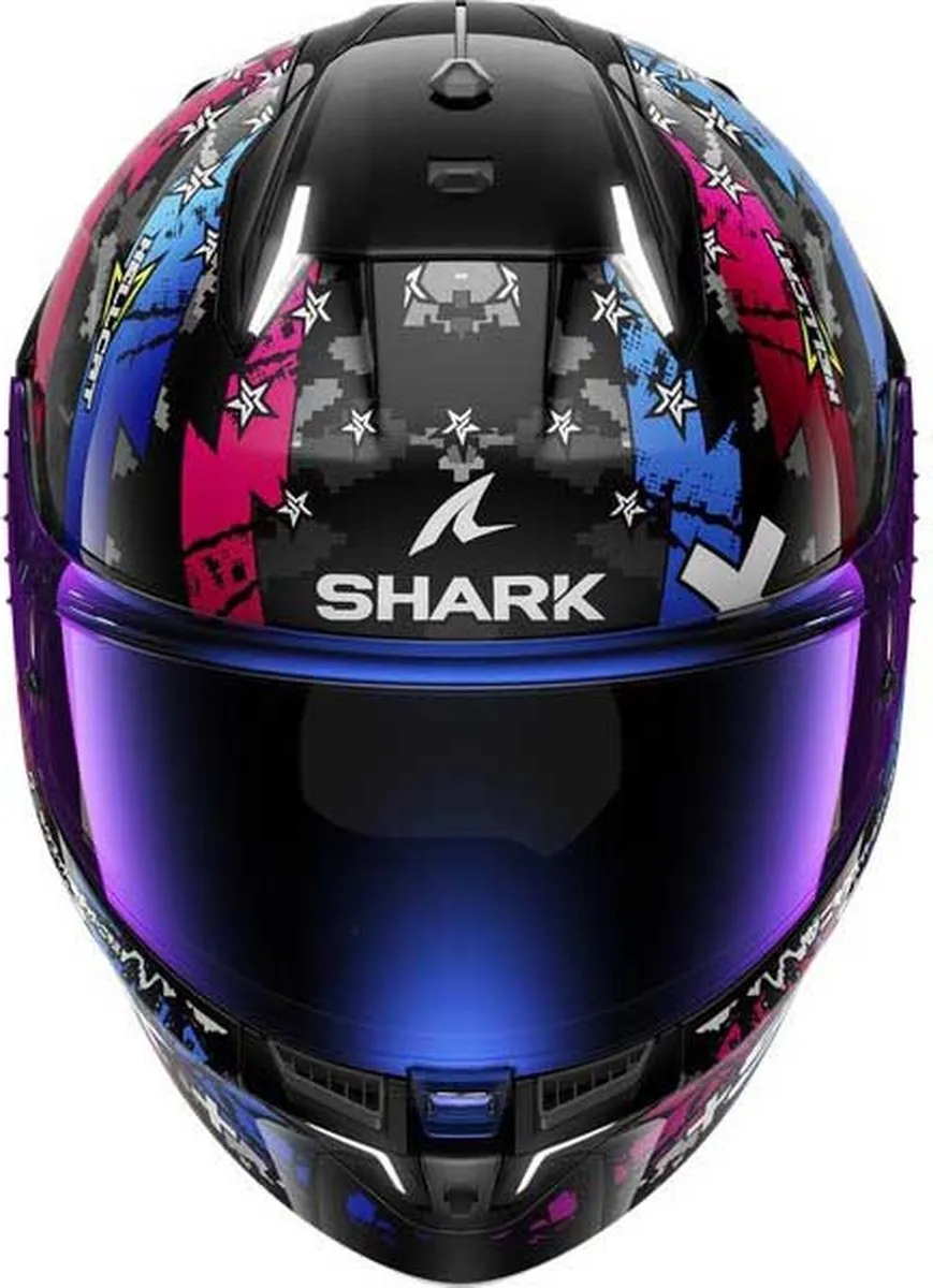 Shark Skwal I3 Hellcat Helm - Maat M - BlauwGrijsRozeWit