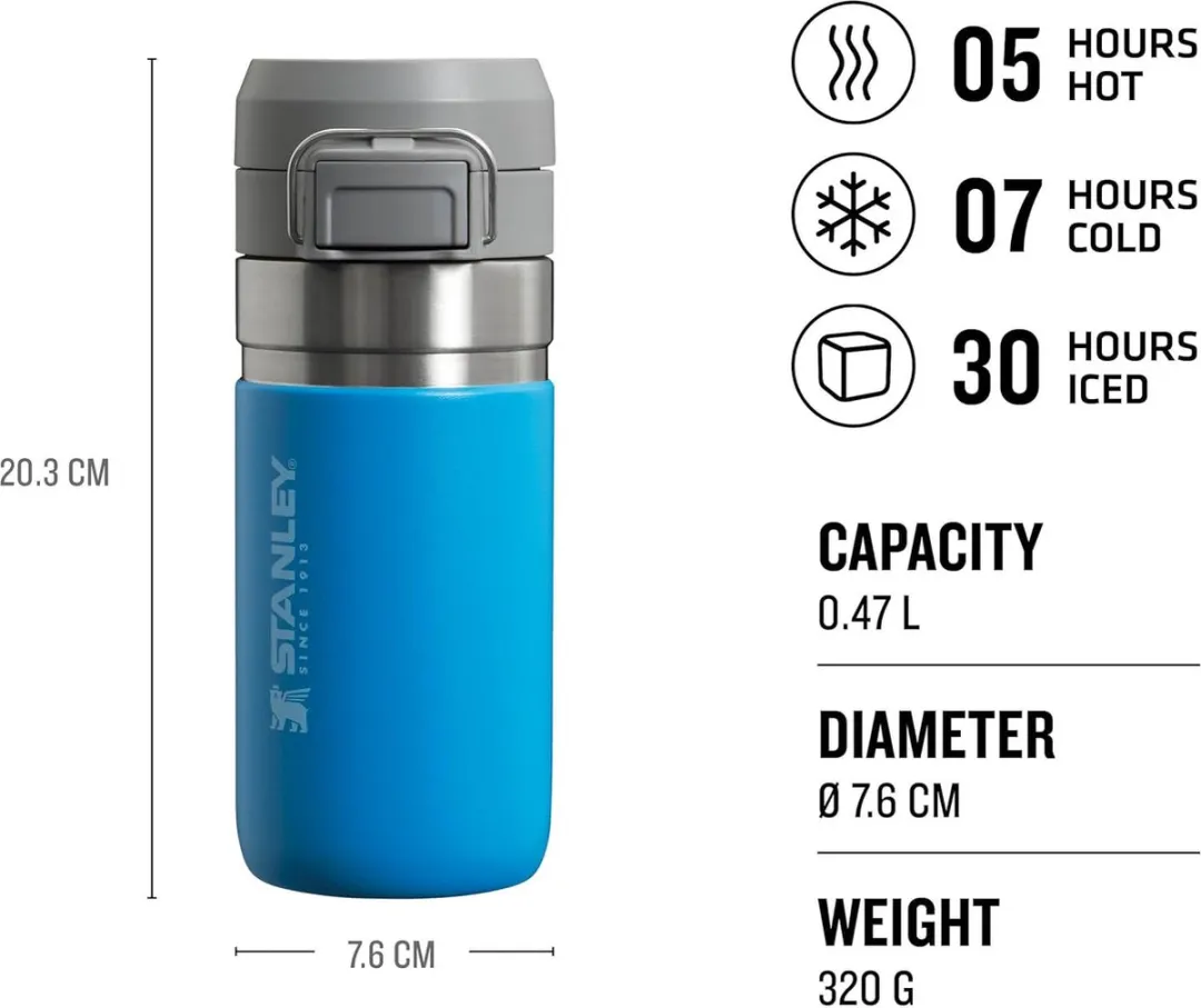 Stanley Quick Flip Waterfles 0.47L - Azure