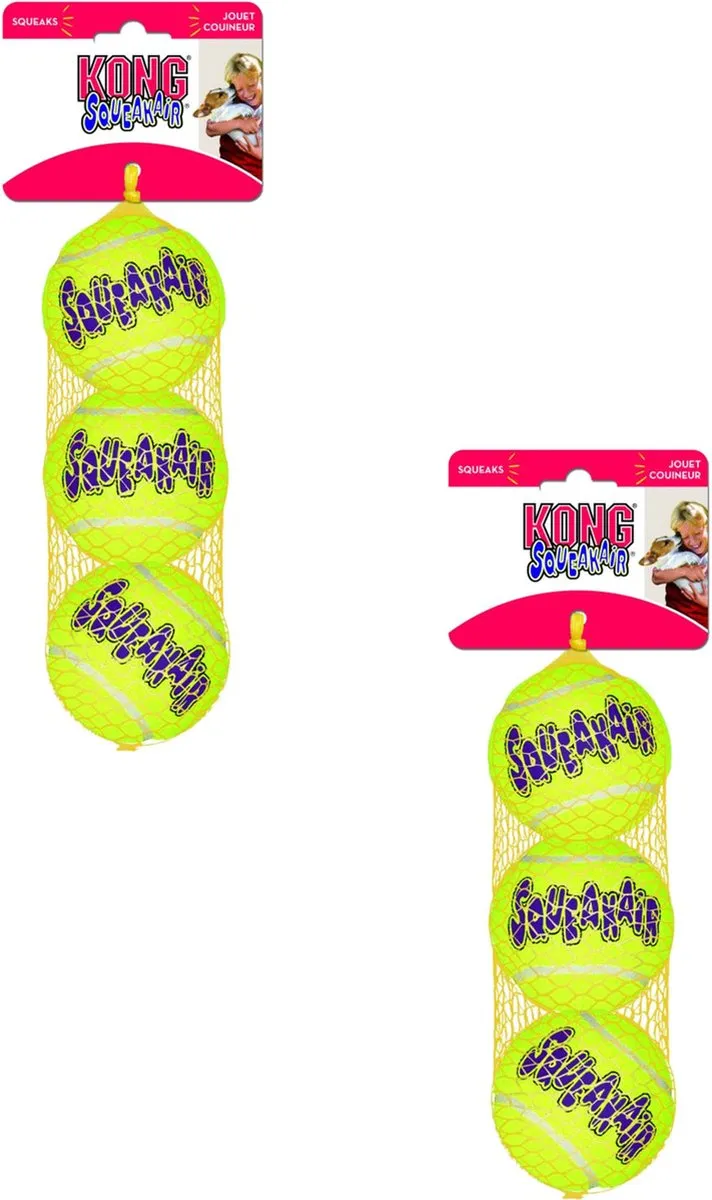 KONG Air Squacker Tennisbal Medium - 6 Stuks