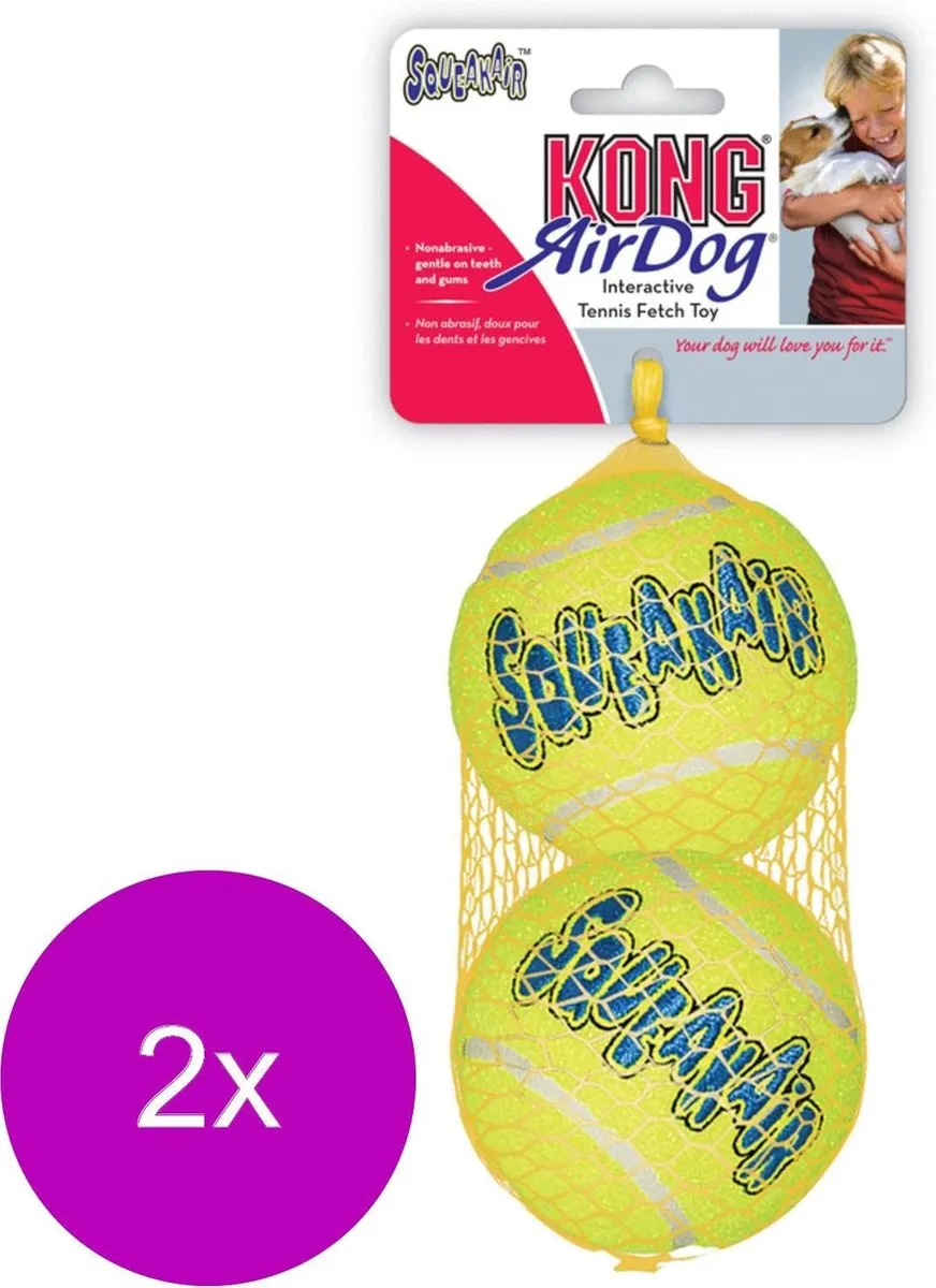 KONG Air Squacker Tennisbal Medium - 6 Stuks