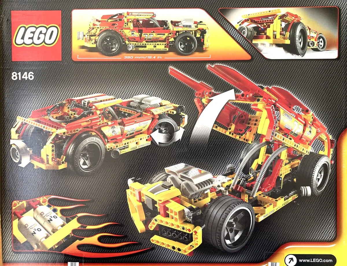 LEGO 8146 Nitro Muscle - 598 Stukken - Geel/Rood - afbeelding 2 van 2