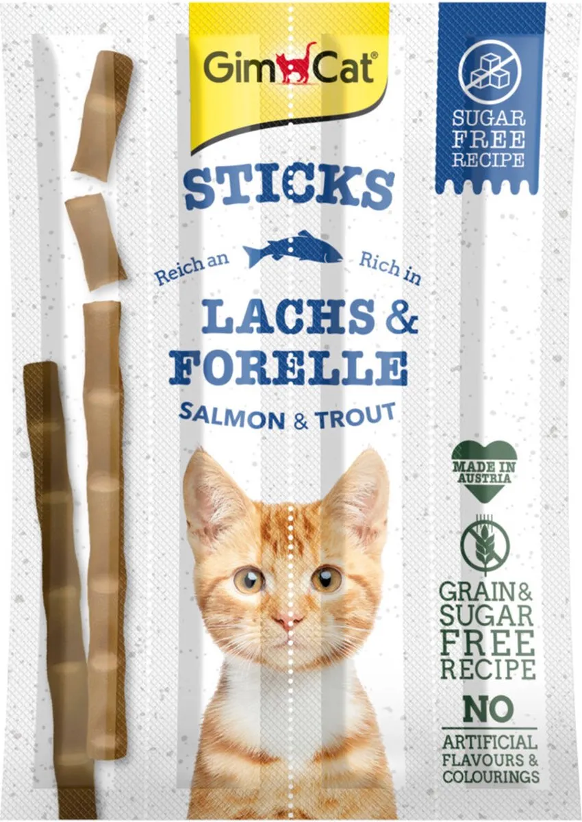 GimCat Sticks Zalm & Forel - 4 Stuks - afbeelding 6 van 6
