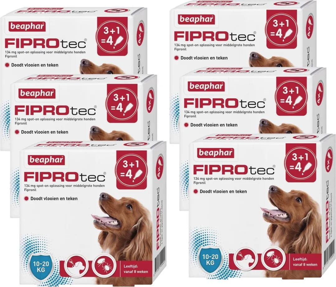 Beaphar Fiprotec Dog Pipetten 6x - 10-20kg