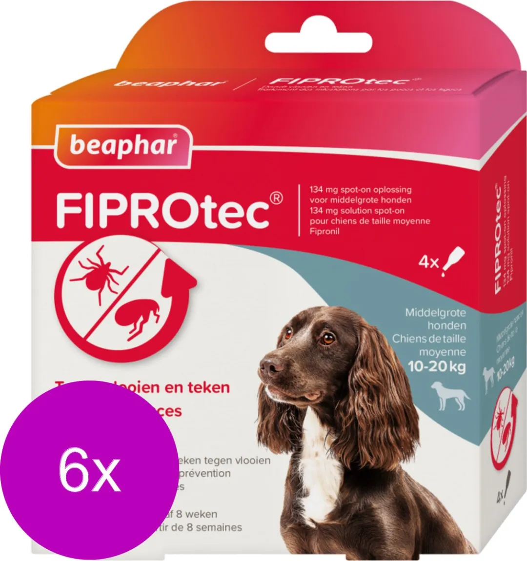 Beaphar Fiprotec Dog Pipetten 6x - 10-20kg