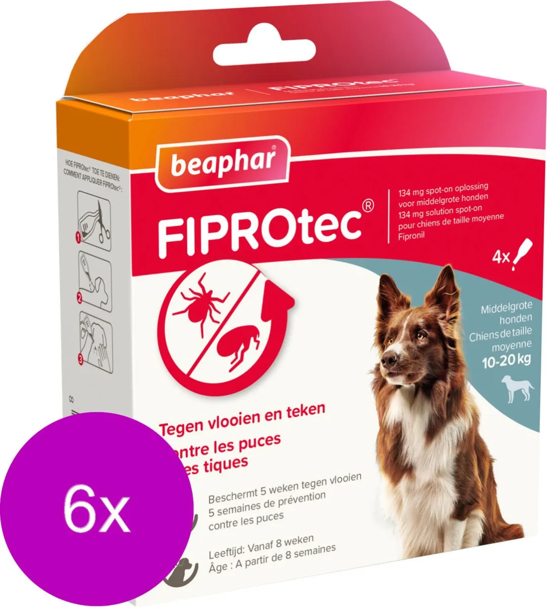 Beaphar Fiprotec Dog Pipetten 6x