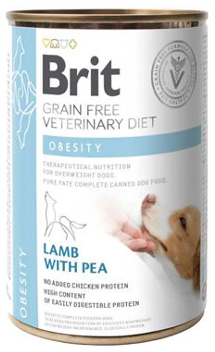 Brit Veterinary Diet Dog Grain Free Obesity Blik - 6x400g
