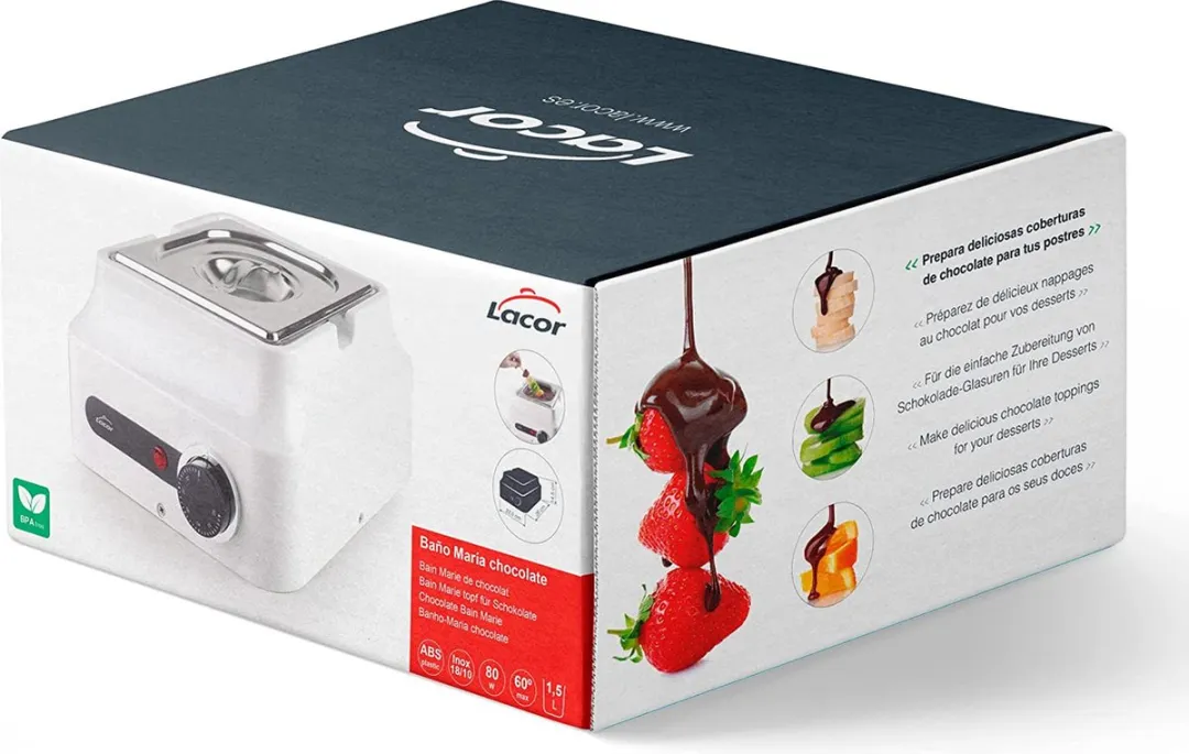 Lacor 69617 Chocoladesmelter - 1.5L - Wit/RVS - afbeelding 6 van 6