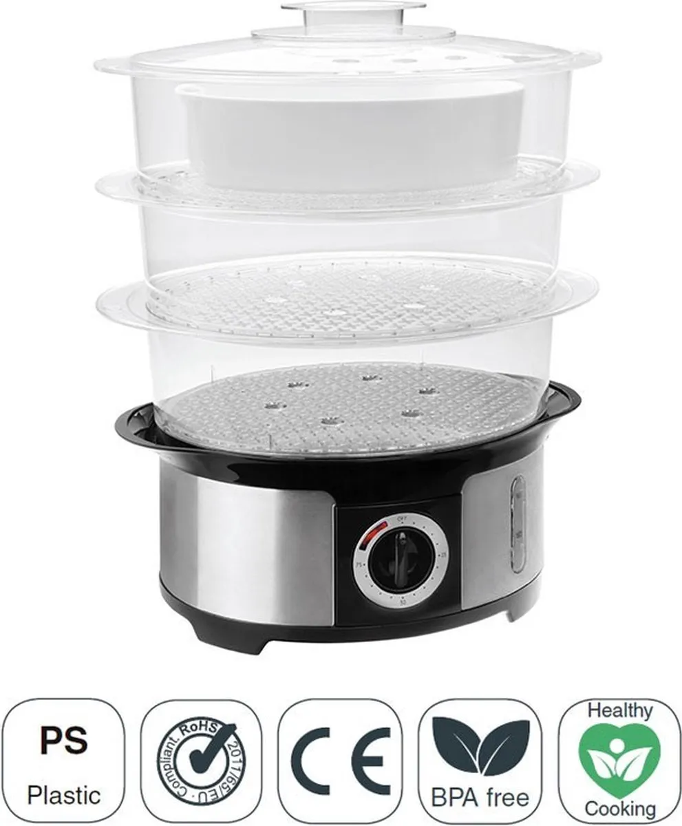 Lacor 69121 Stoomkoker 12L - RVS