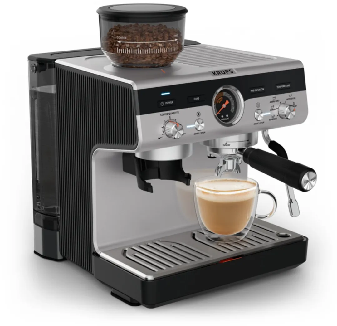 Krups Precision+ XP804T10 Espressomachine - Zwart/RVS