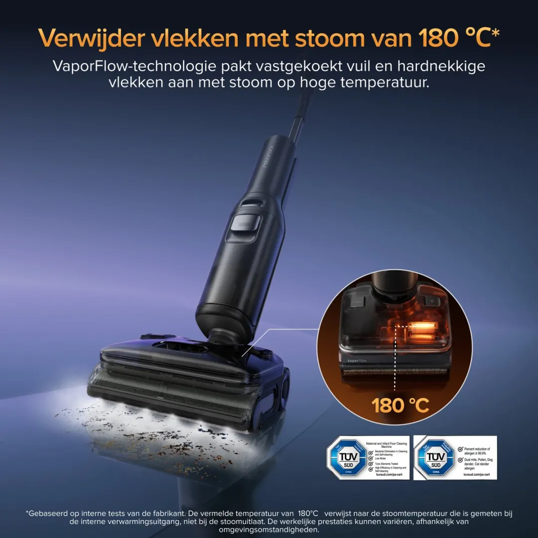 Roborock F25 Ultra Stoomvloerreiniger - 22000 Pa - Zwart