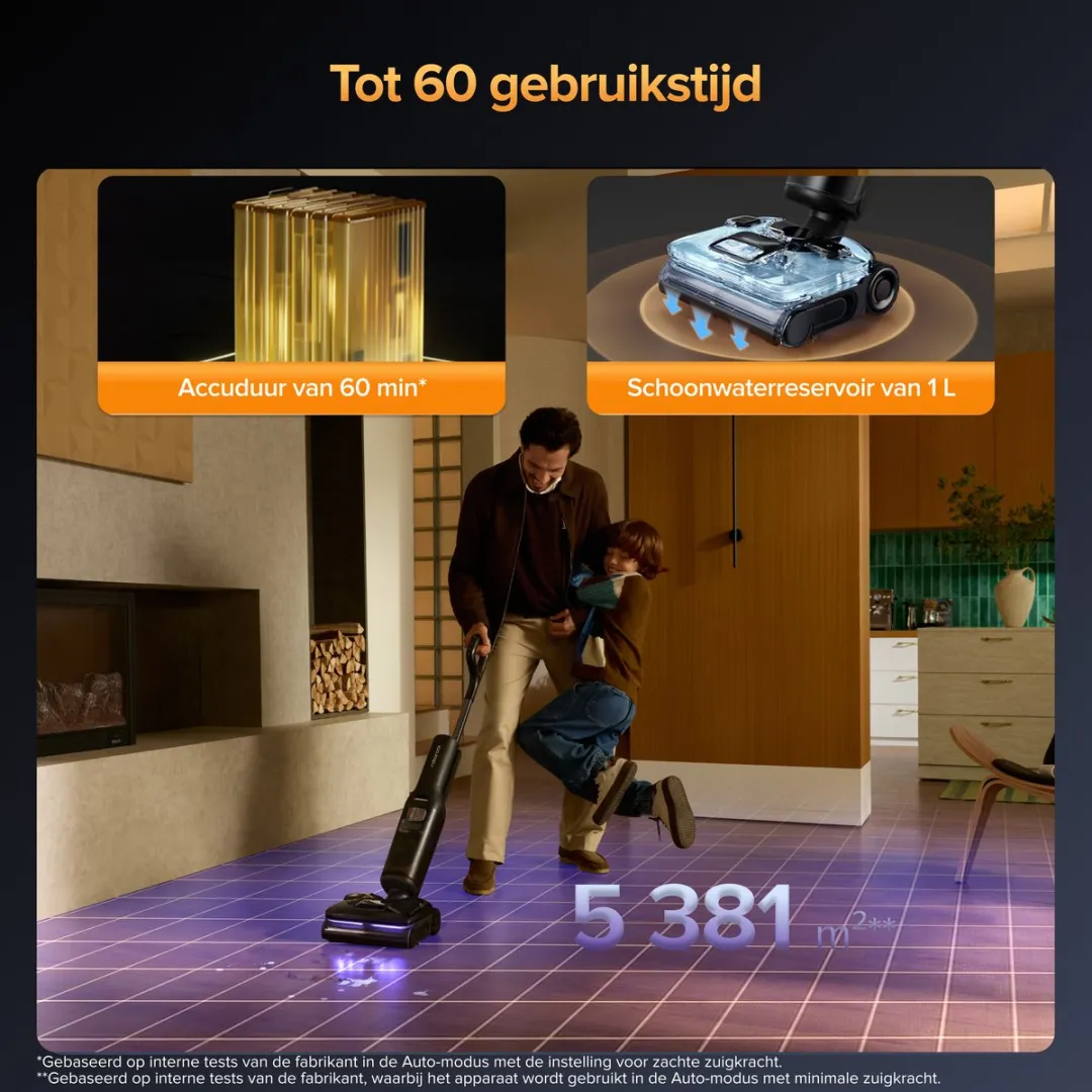 Roborock F25 Ultra Stoomvloerreiniger - 22000 Pa - Zwart
