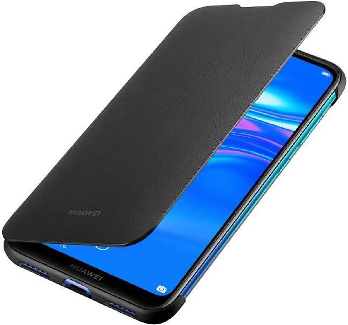 Huawei Y7 2019 Flip Cover - Zwart - 51992902