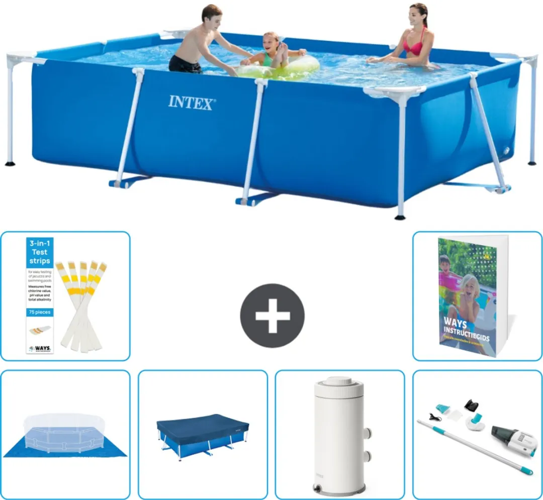 Intex Rechthoekig Frame Zwembad 300x200x75cm