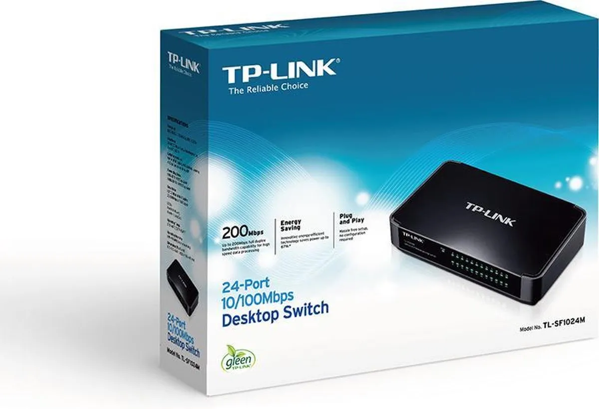 TP-Link TL-SF1024M 24-Poorts Netwerk Switch - Zwart