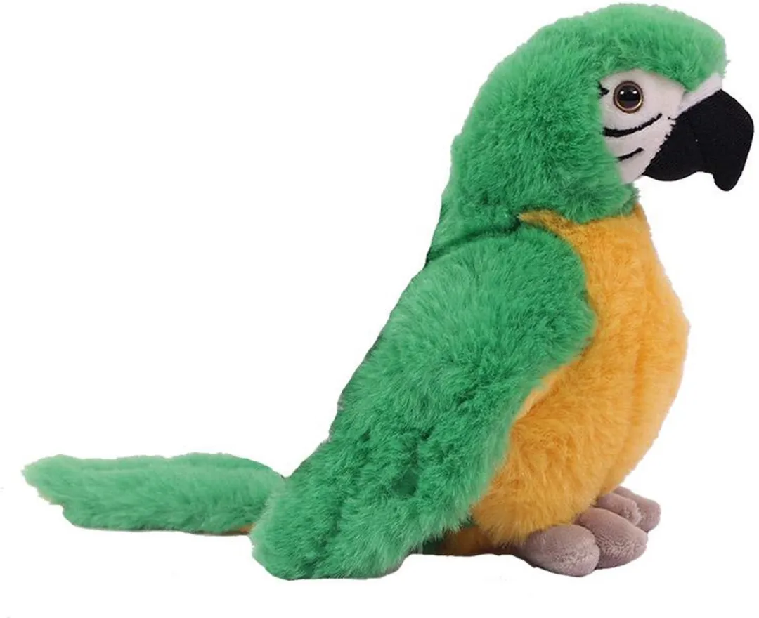 PIA Soft Toys Knuffelpapegaai Set - 2x Groen/Blauw - 20 cm