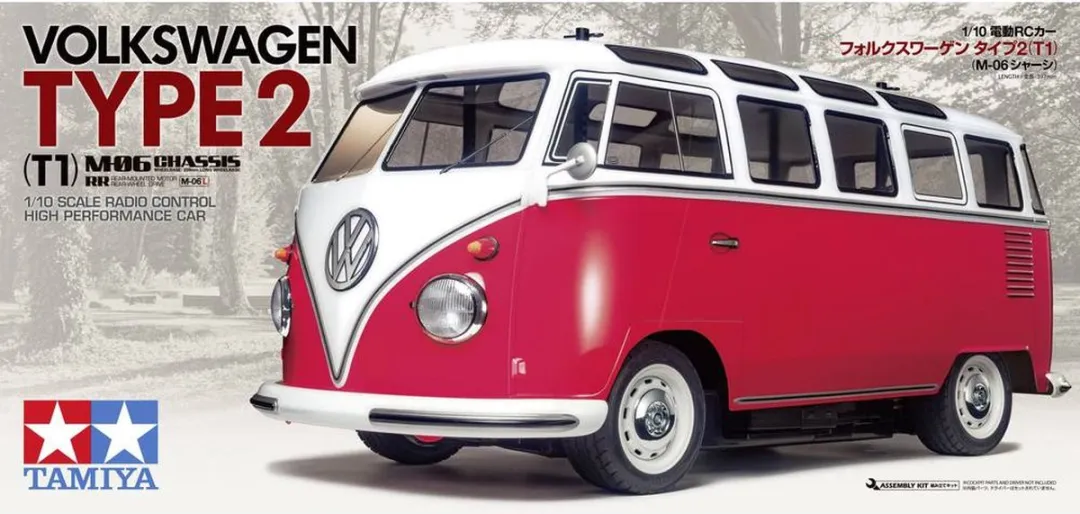 Tamiya 58668 VW Type 2 (T1) Modelbouwset - Kleurloos