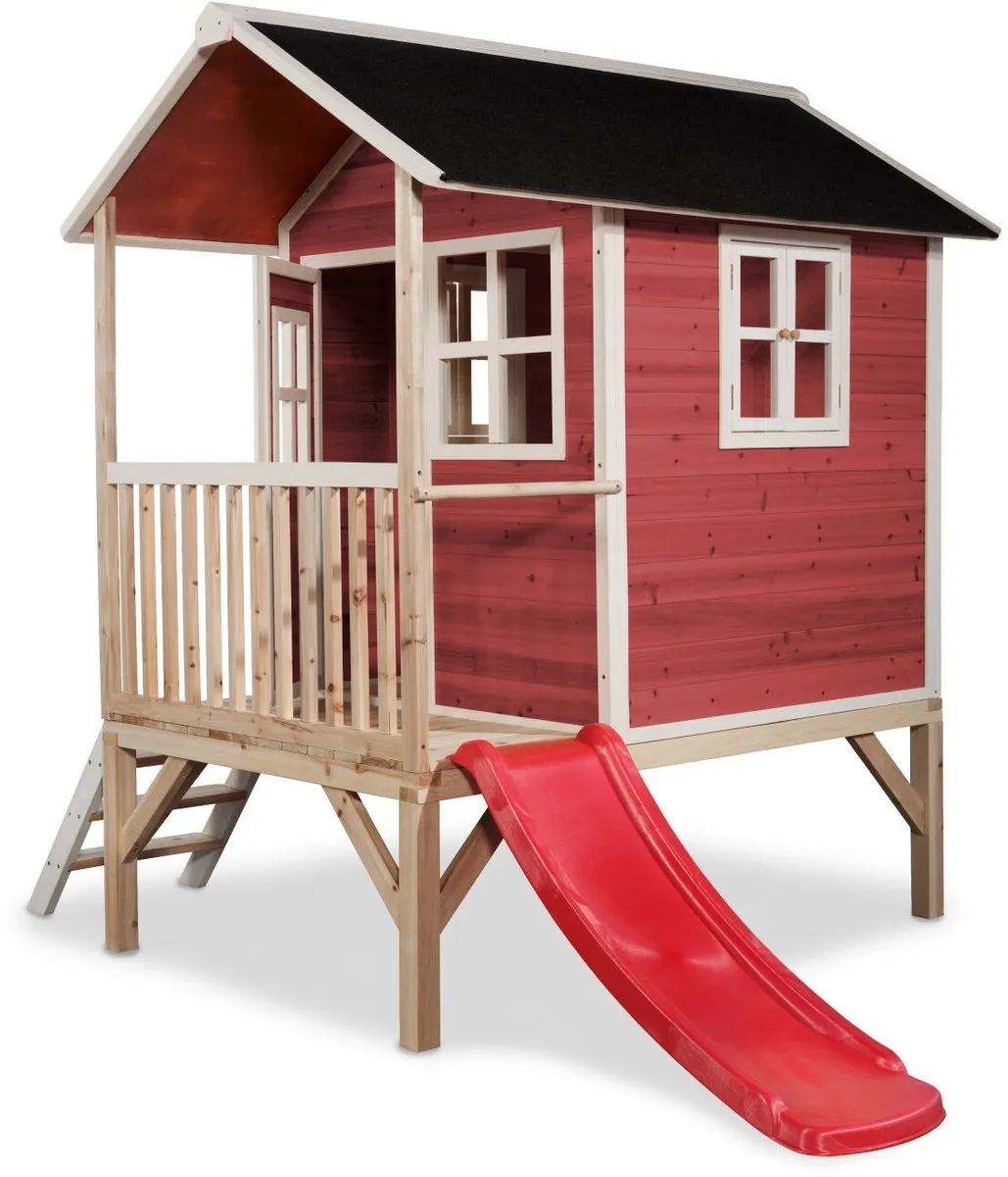 EXIT Toys Loft 300 Houten Speelhuis 50.03.13.00 - Rood
