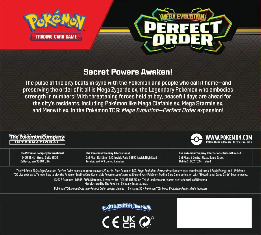 Pokémon Perfect Order BO - 36 Stuks