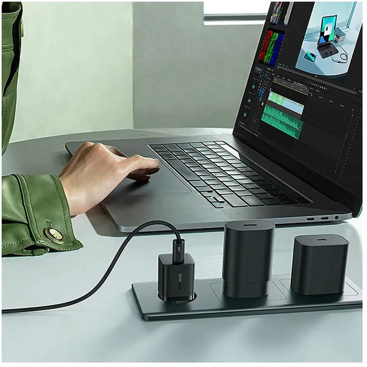 Baseus GaN5 CCGAN25E5-BS 25W USB-C Oplader - Zwart