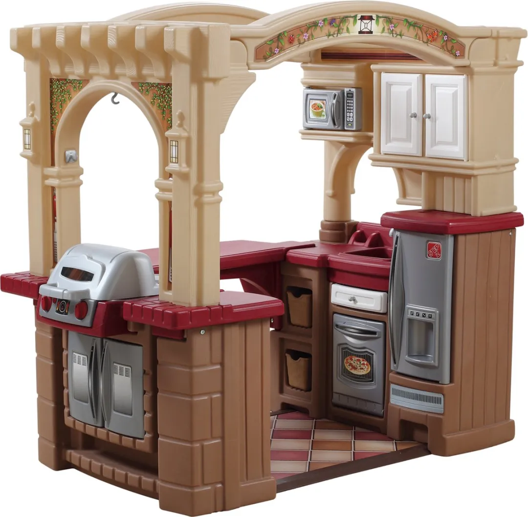 Step2 Grand Walk-In Speelkeuken & Grill Bruin - 103-delige accessoires