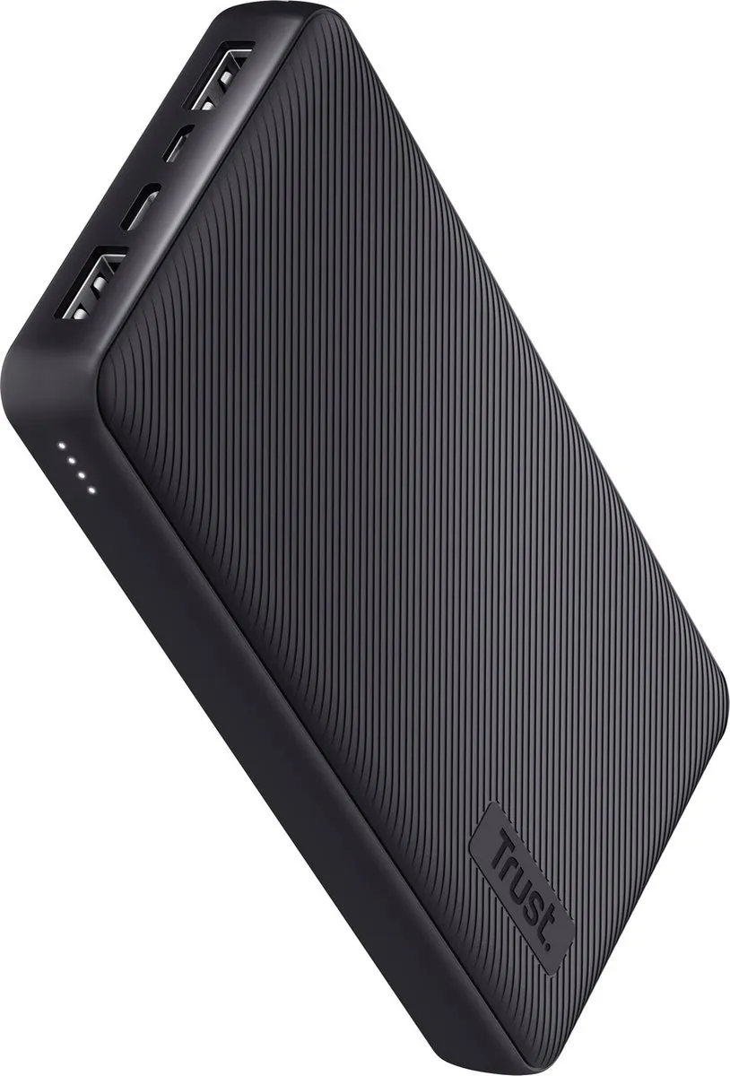 Trust Primo Powerbank 20000mAh 23593 - 3x USB - 15W - Zwart
