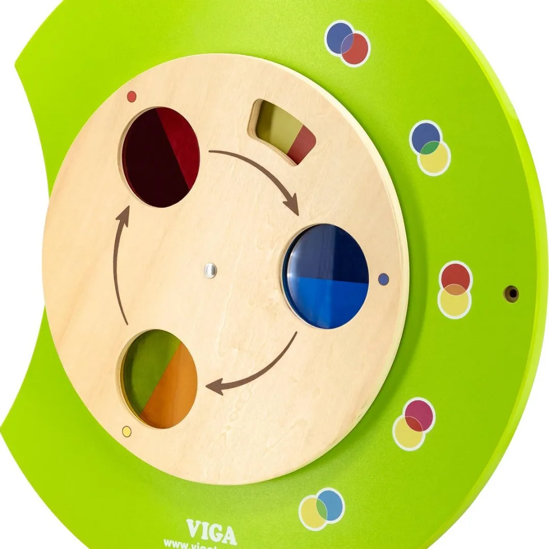 Viga Toys Houten Wandspeelbord Rups 185cm - Oranje