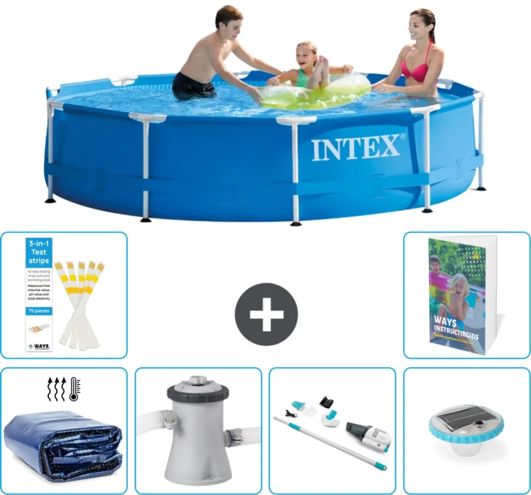 Intex 28200NP-Blauw Rond Frame Zwembad 305x76cm