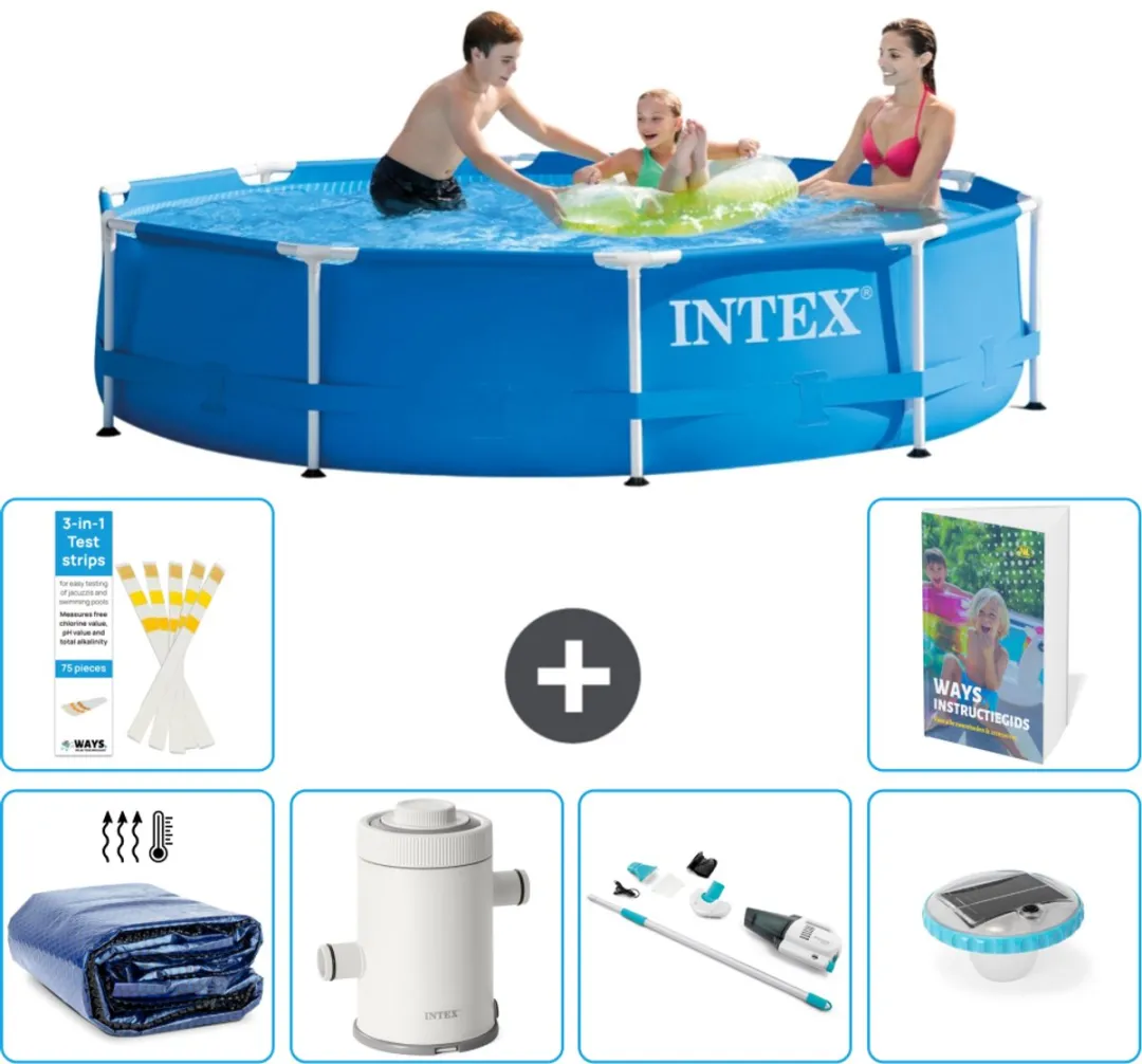 Intex 28200NP-Blauw Rond Frame Zwembad 305x76cm - Blauw - afbeelding 2 van 6