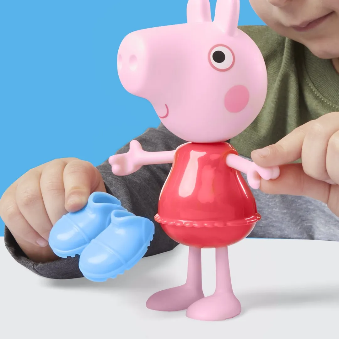 Hasbro Peppa Pig Regendag-aankleedfiguur 15cm - Roze - afbeelding 6 van 6