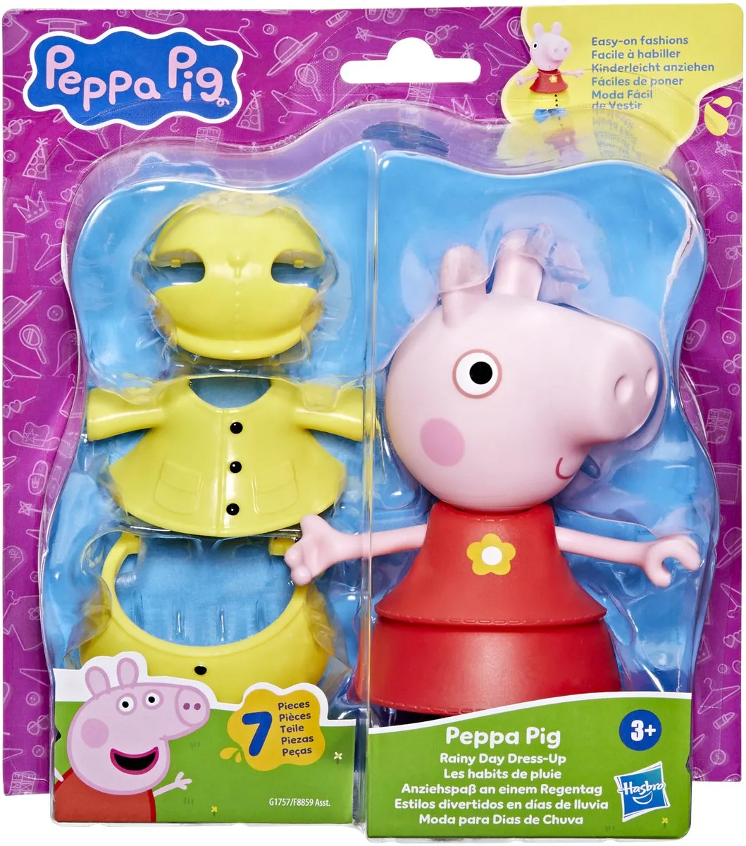 Hasbro Peppa Pig Regendag-aankleedfiguur 15cm