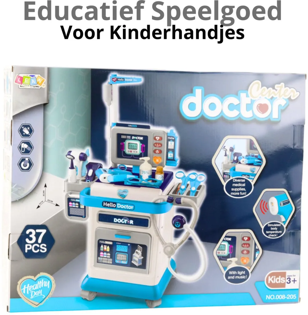 LEAN Toys Dokterset 37-delig - Blauw