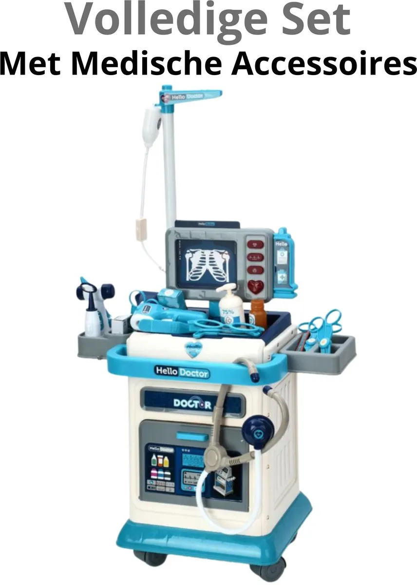 LEAN Toys Dokterset 37-delig - Blauw