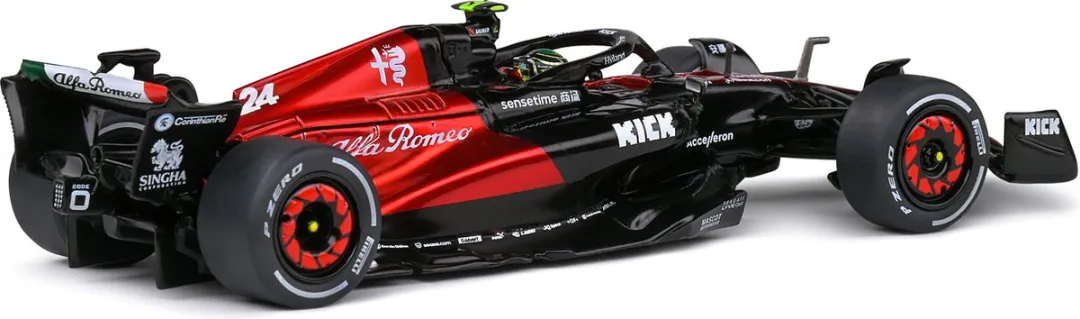 Alfa Romeo F1 Team C43 #24 Guanyu Solido 1:43 - Rood/Zwart