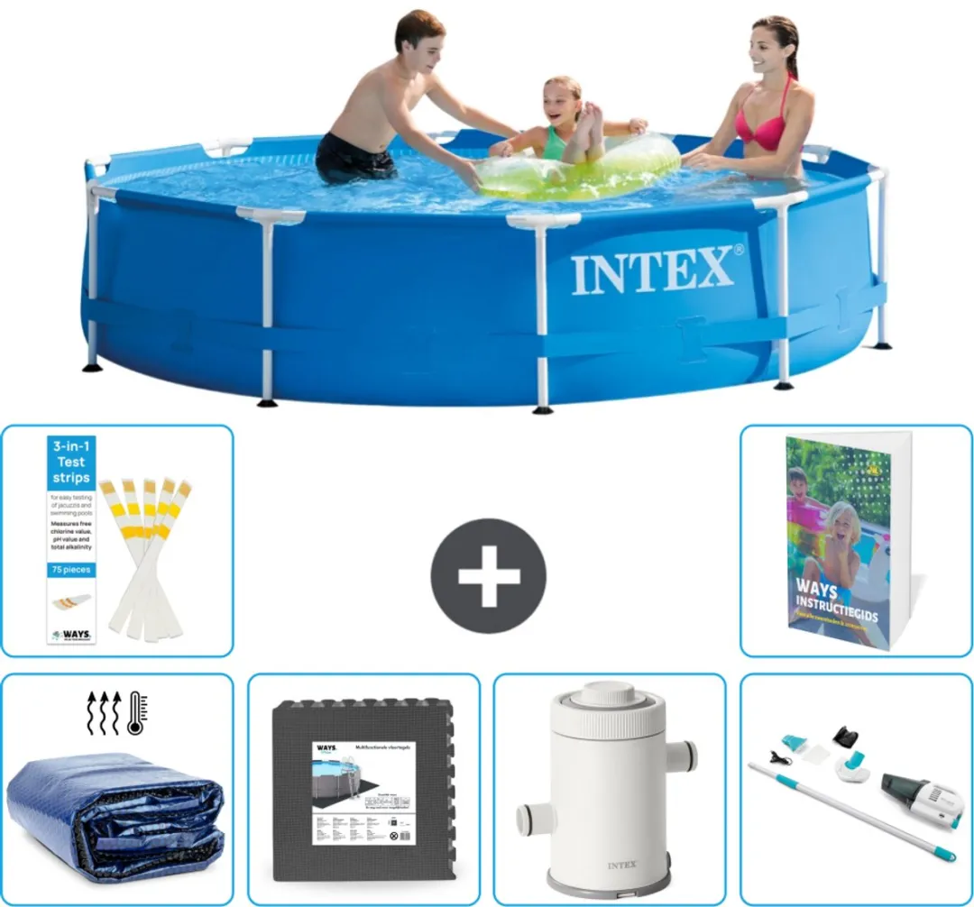 Intex 28200NP-Blauw Rond Frame Zwembad 305x76cm