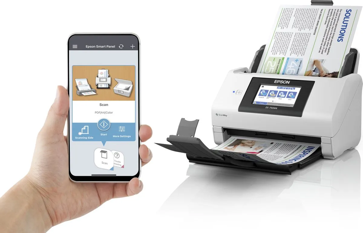 Epson WorkForce DS-790WN Scanner - A4 - Wi-Fi - Zwart