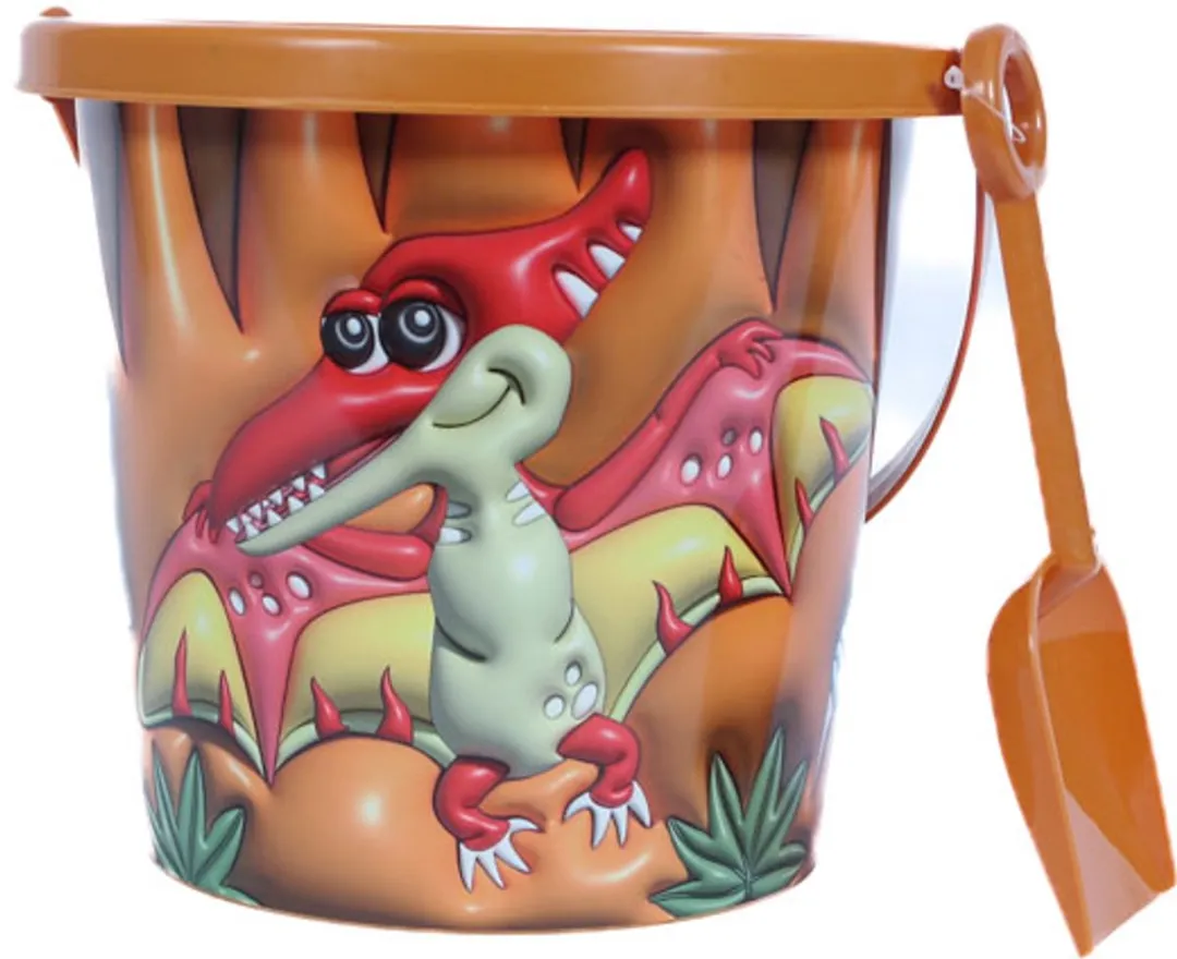 PIA Soft Toys Dinosaurus Emmer & Schep Set - 3 Stuks - 18,5 cm