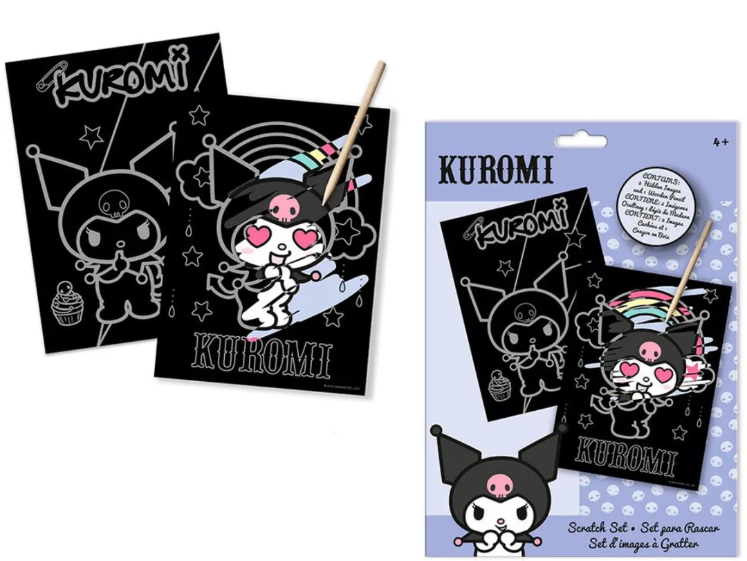 Hello Kitty & Kuromi Scratch Art Kit 21x29cm